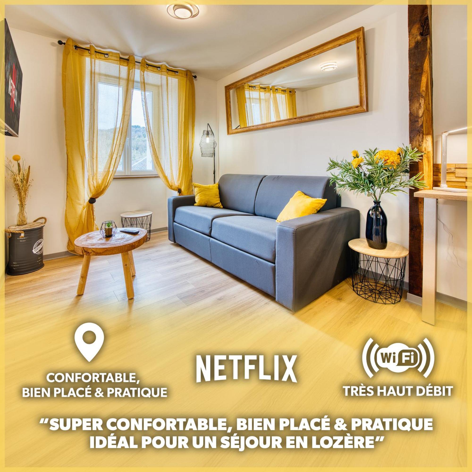 Les Hourtous Netflix Wi-Fi Fibre Terasse 4 Pers Leilighet Banassac Eksteriør bilde